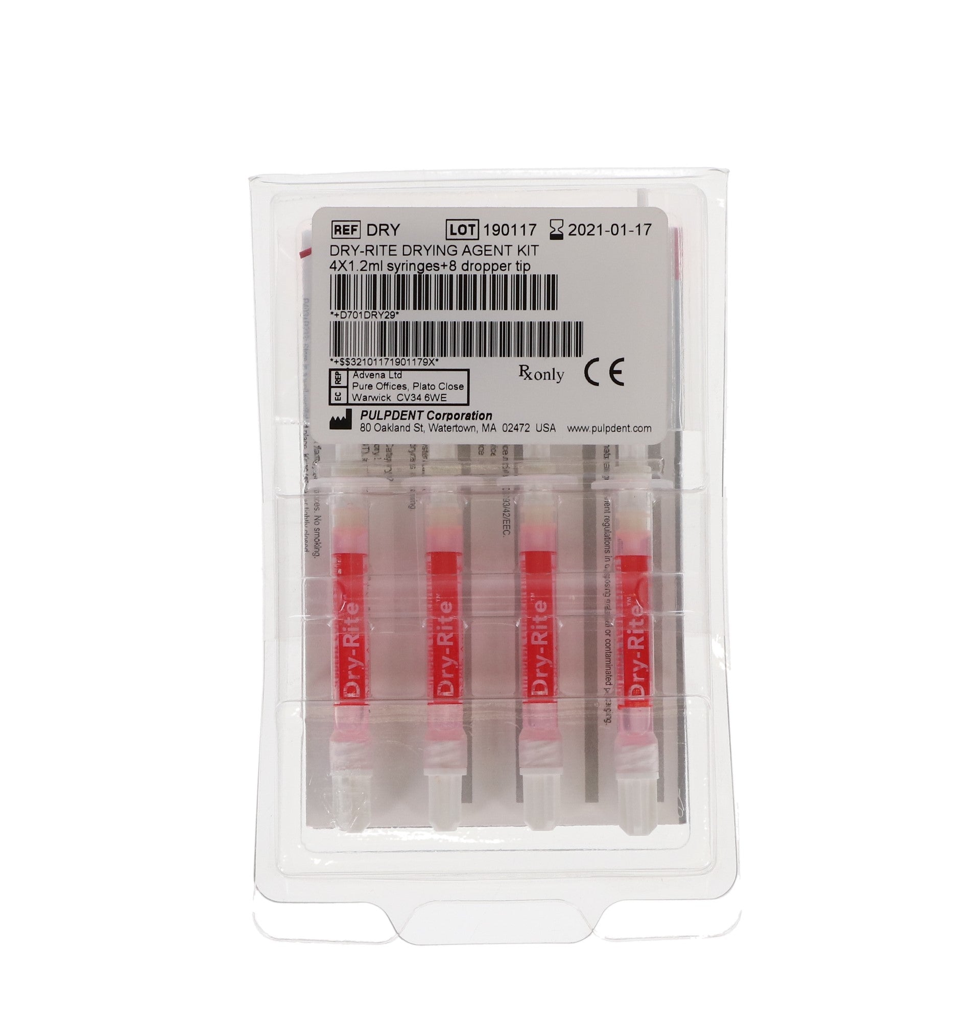 Pulpdent DRY Dry-Rite Drying Agent 1.2mL Syringe 4/Bx Pulpdent DRY Dry-Rite Drying Agent 1.2mL Syringe 4/Bx